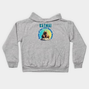 Katmai National Park & Preserve Alaska, USA - Home of the VERY Fattest Bears! Kids Hoodie